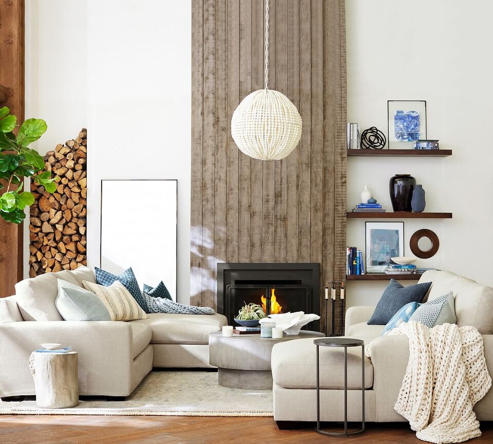 Byron 99 cm Round Coffee Table, Mason Grey Pottery Barn Australia